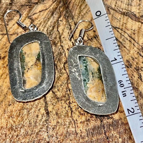 “The Relief Stone” Mariposite Earrings 1 7/8” - Picture 2 of 5